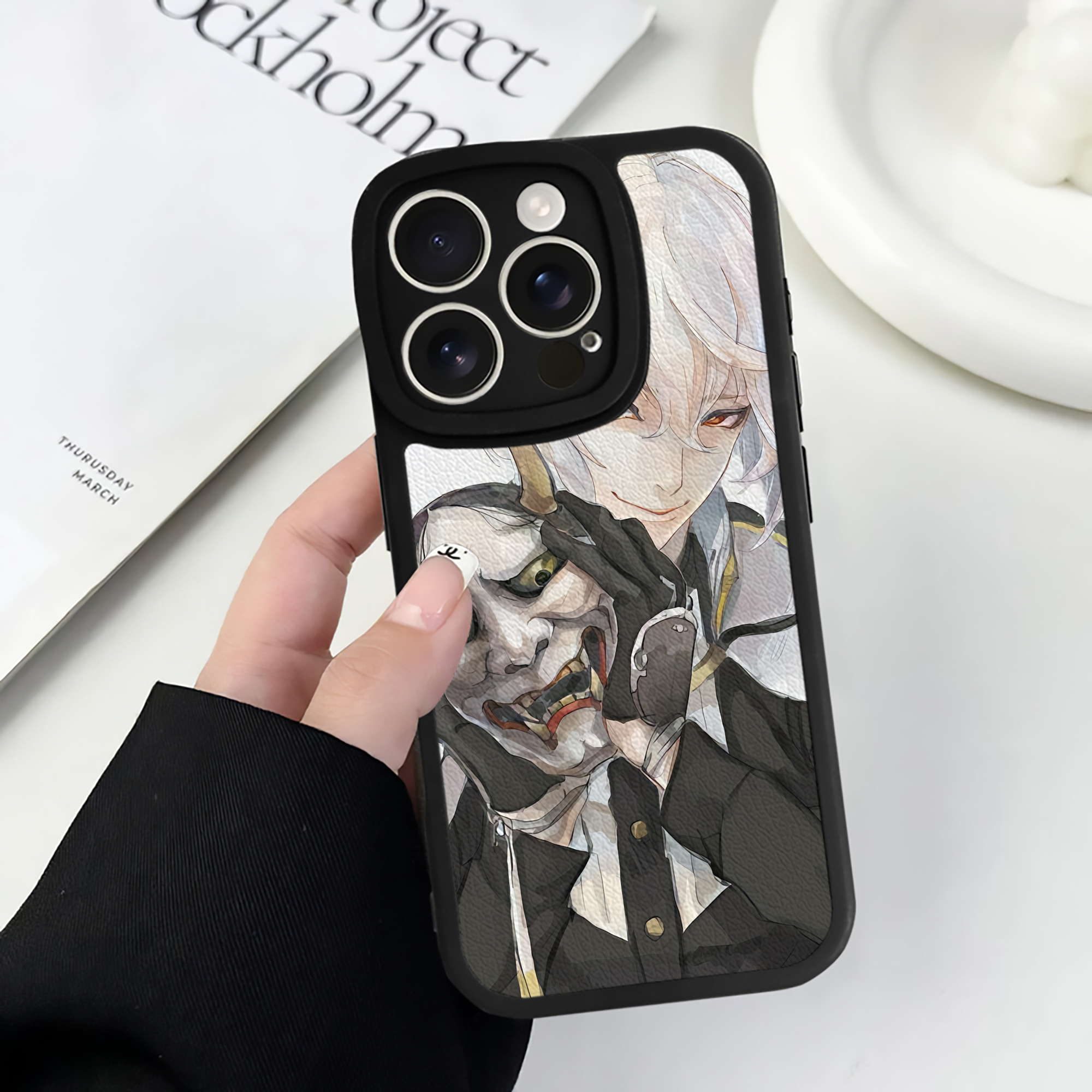 （画像用） 刀剣乱舞 Touken Ranbu 【iPhone 16シリーズ対応】シリコンスマホケース（レザー調） 材質：シリコン